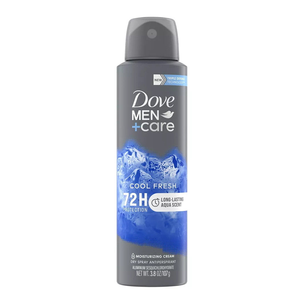 Dove Men And Care 72 Hour Antiperspirant And Deodorant Dry Spray Cool Fresh, 3.8 Oz